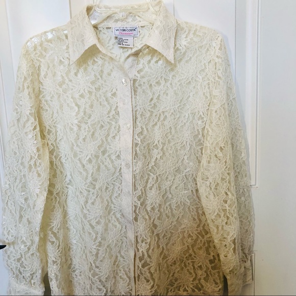 Victor Costa Ocassion Lace Longsleeves Small - Picture 3 of 7